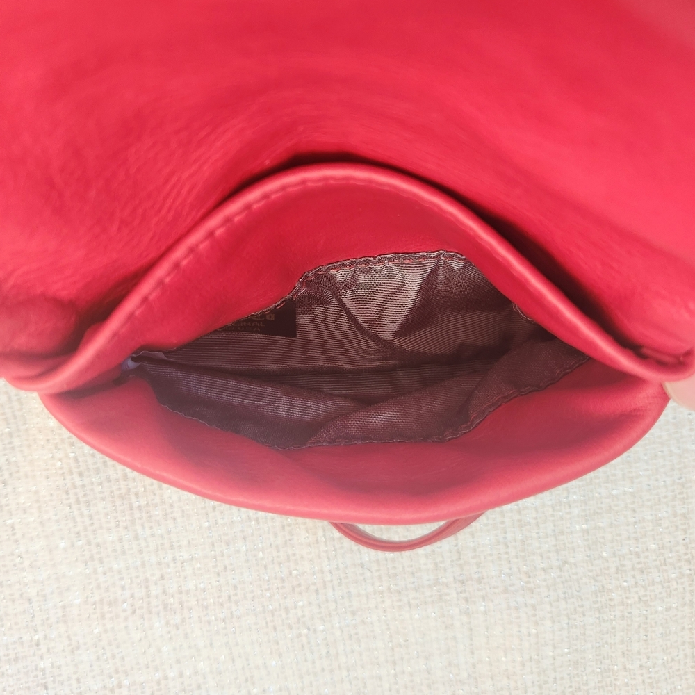 SOLD Red Leather Mini Small Crossbody Bag - Picture 8 of 16
